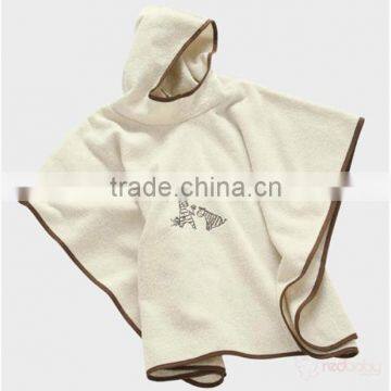 beige cotton kids hooded towels