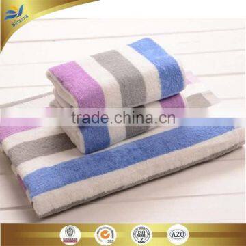 china wholesale luxury multicolor striped beach towel set 100% egyptian cotton