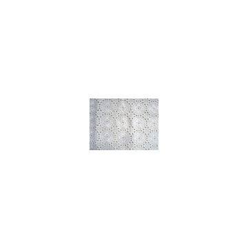100%C Solid Dyed Eyelet Embroideied Fabrics