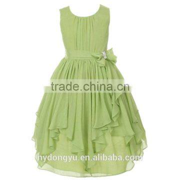 girl irregular chiffon princess dress/xnanbhi girl flower chiffon princess dress/new design girl holiday fashion dress