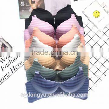 wireless pushup seamless sexy bra / wedn smoth seamless stripe bra / top quality women bra