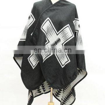 Fashion Wholesale New Arrival Women Winter Cross Print Cashmere Shawl