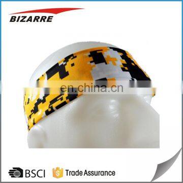 Custom Wholesale Mens High Quality Quick-Dry Colorful Running Stretch Elastic Sports Headbands photo-4