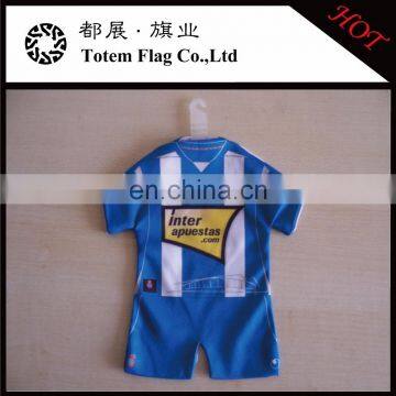 wholesale custom polyester soccer team mini jersey with custion cup