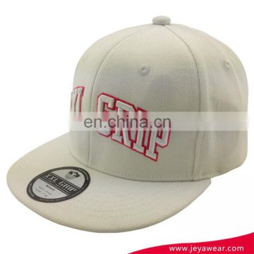 High Quality Custom Wholesale White Hip Hop Snapback Caps Flexfit Fitted Cap Hat For Sale