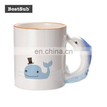 Sublimation blanks christmas gifts 11oz Animal Mugs-Dolphin with Box B1DW-13W