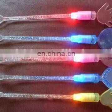 assorted plastic LED cocktail stick (various shape&LED optional,23cm,batteries changeable,twist on/off,CE,RoHS approval)