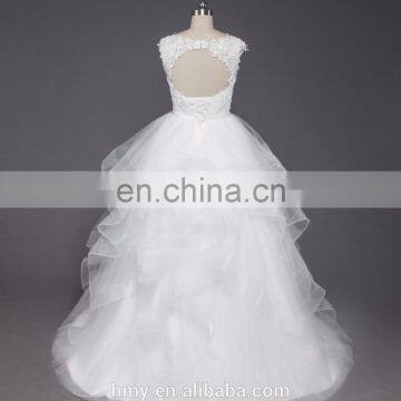 V Neckline A-line Sexy Backless Bridal Gown Lace Wedding Dresses Styles photo-3