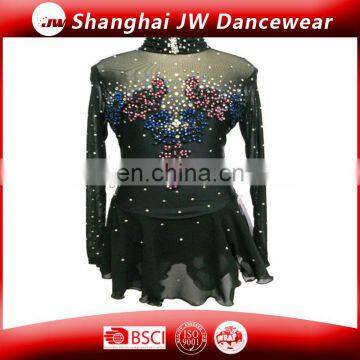 Latest fashion black Ice Skating Dance Dresses