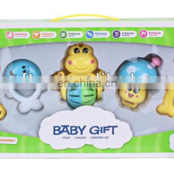 Plastic baby gift set rattle toys,baby shaking toys,baby bell toys,baby rattle squeaky toy