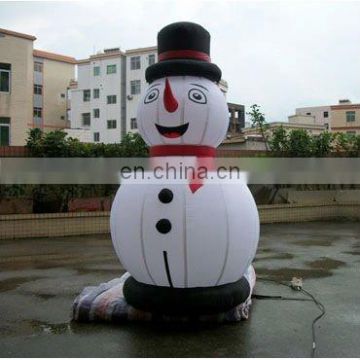 Inflatable snow man character shape