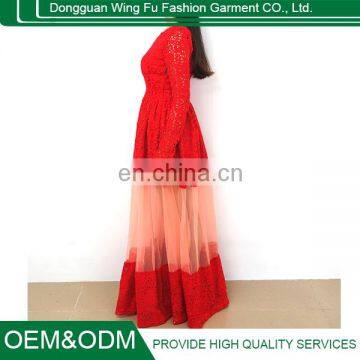 Lace Skirt Design Princess Style Long Dress Gauze Evening Dresses photo-4