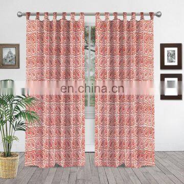 Ethnic Indian Handmade Hand-Block Printed Cotton Window Curtains Home Decor Balcony