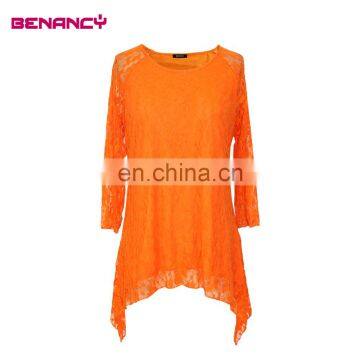 Tailor-Cut Bottom Lace Mesh Women Summer Tunic Short Dress photo-2