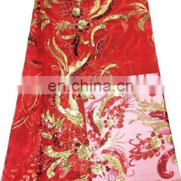 red afracian dry lace fabric tokay lace