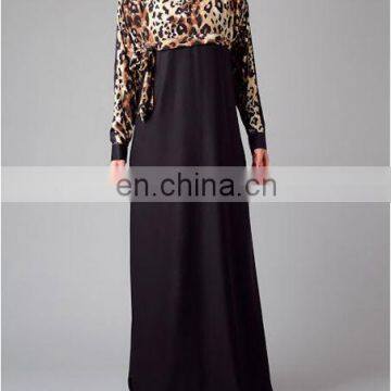 high quality dubai girls abayas with lion printing abaya - Jalabiya style muslim abaya branded 2014 - Korean fashionable Abaya