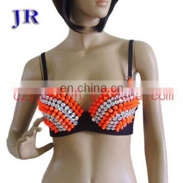 Stage rhinestone handmade women belly dance bra top for sale YD-007#