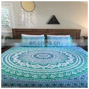 Green Color Mandala Double Size Douvet Cover set