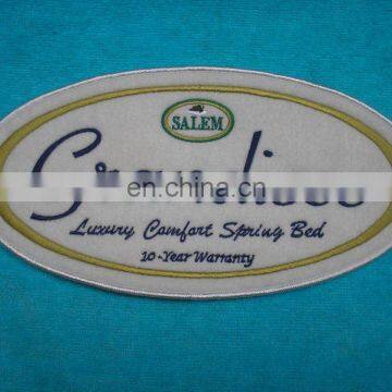 fashion embroidery mattress label