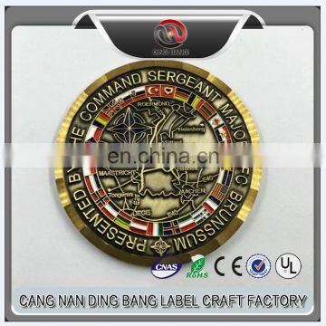 Custom Antique Challenge Coin Soft Enamel in Stamping metal coin