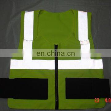 High visibility green safety vest with reflective safety vest Roadway HI viz cheaping hot sale