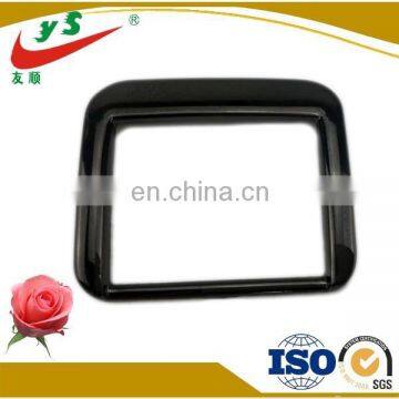 Gun black rectangle metal buckle for cap