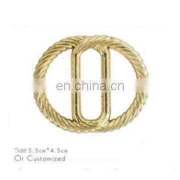 New Design Antique Brass Handbag Shoes Round Metal Slide Bar Buckles photo-5