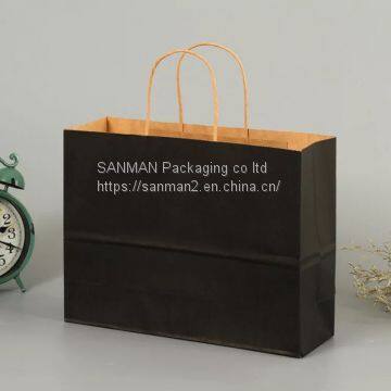 Small black packaging gift paper bag