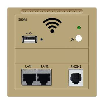 300Mbps Indoor 86 Wall Socket WiFi in Wall AP Wireless Access Point WAN LAN RJ 45 Port Repeater Router