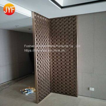 Custom design balcony perforated metal screen partition restaurant wall divider