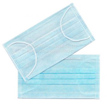 Comfortable and soft 3 ply ear-loop surgical face mask for hospital