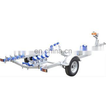 6 Meter Single Axle Galvanized Rubber Boat Trailer Rollers