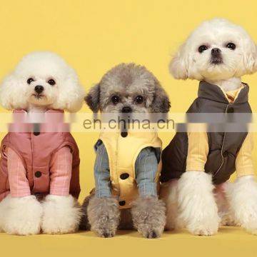 Autumn/winter 2020 Japan and South Korea contrast color dog clothing cat cotton clothing small dog pet vest wholesale