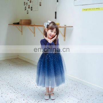 Girls Dresses 2020 New Kids Print Starry Sky Princess Dress Children's Clothes Wholesale