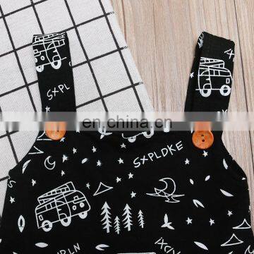 Toddler Boy Jumpsuit Baby Summer Romper Cartoon BUS Letter Print photo-5