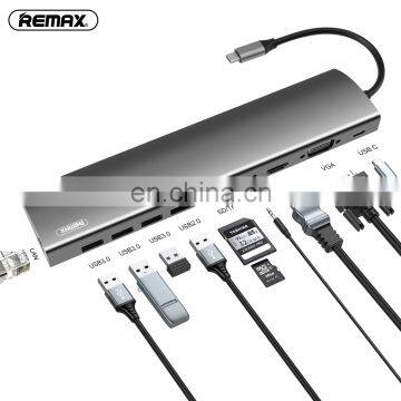 Remax Ru-u70 Hanmo Series Eleven In One Usb Type-c Adapter With Gigabit Network Docking Station For Laptop photo-5
