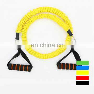 Good price high quality home fitness exercise training equipment elastic resistance tension rope for sale