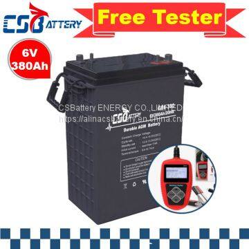 Csbattery 6V210ah Sealed-Lead-Acid AGM Battery for Forklift/Charger/Telecom/Power-Tools/Solar/Ali photo-2