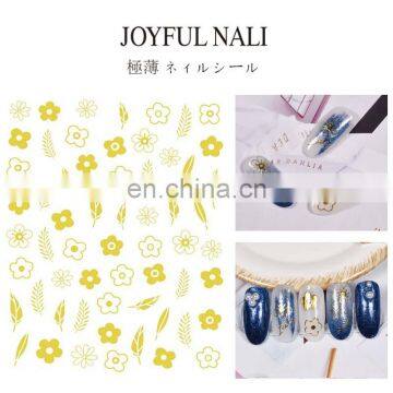 JOYFUL 697-704 Hot Selling Japanese Metallic Gold and Silver Flower Leaf Nail Sticker Nail Decals photo-3