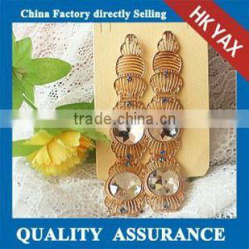 W1030 big bead chunky crystal earrings,chunky crystal earrings for lady,chunky crystal earrings