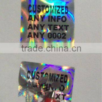 new arrive high-quality Warning Avoid Label Sticker/Customized avoid copy nice design logo anti-counterfeit sticker