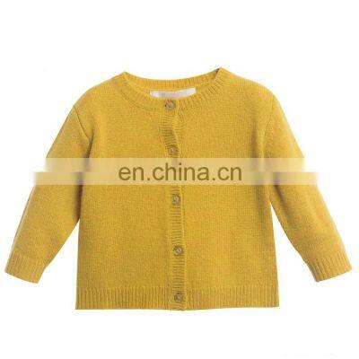 Baby Girl Basic Merino Wool Cardigan Sweater