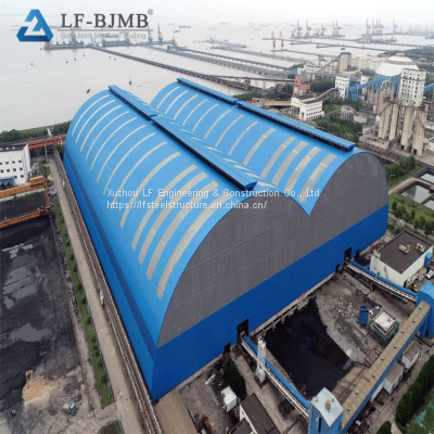Prefab Steel Structure Space Frame Coal Pile Shed Coal Storage Roof Design photo-5