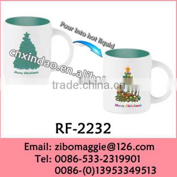 11oz Straight X'mas Designed Ceramic Magic Mug for Colorful Coffee Mug