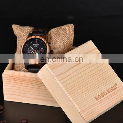 Own Design Custom Logo Luxury Wood Metal Strap Chronograph & Date Display Quartz Watch Timepieces for Women photo-5