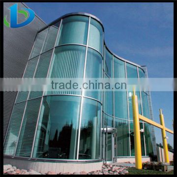 curved tempered glass for building glass