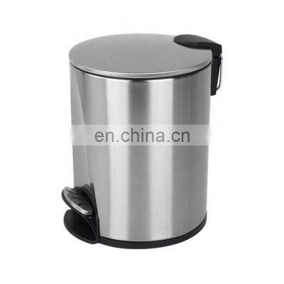 New Designed Round Metal 5L 12L Foot Pedal Bin