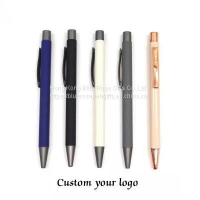 New Design High Quality Gift Metal Ball Pen OEM Logo Luxury Ballpoint Pen Office School Stationery Supplies