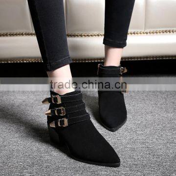 C89268A Wholesale fashion winter boots women thick heel boots women shoes Platform shoes