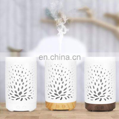 2021 New Copper Ultrasonic Aromatherapy Machine Essential Oil Wood Grain Cold Fog Humidifier photo-2